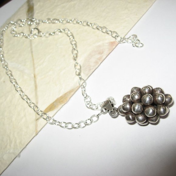 Heavy Sterling Silver Pine Tree or Grape Pendant - Picture 7 of 10